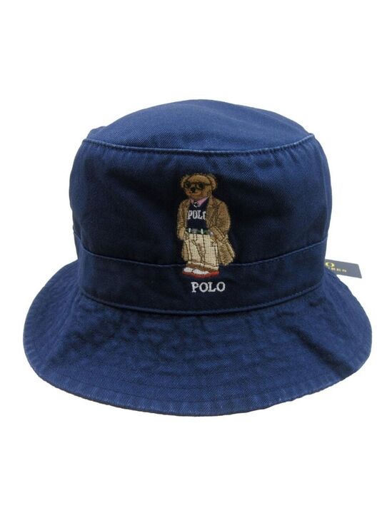 Polo Ralph Lauren Other - Polo Ralph Lauren Embroidered Bear Bucket Hat Adult Size L/XL Navy Blue NEW
